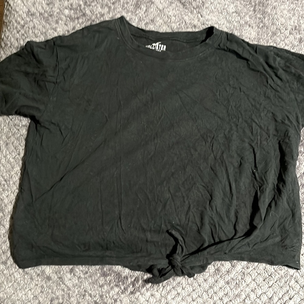 Hollister cropped tie Tee